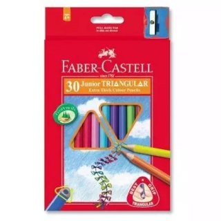 Kredki Jumbo trójkątne 30 kol + temp FABER CASTELL