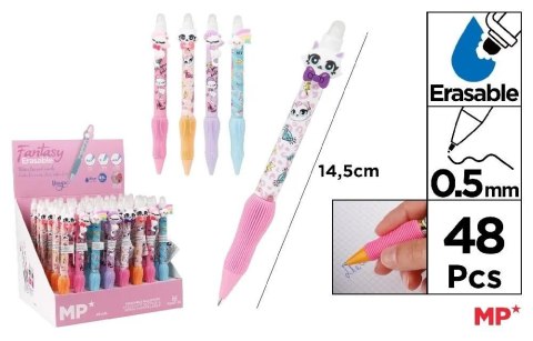 Długopis ścieralny 0,5mm kotki (48szt) Długopis ścieralny 0,5mm kotki (48szt)