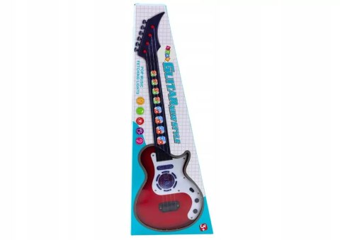 Gitara Elektryczna Dla Dzieci Światła Melodie Czerwona Gitara Elektryczna Dla Dzieci Światła Melodie Czerwona