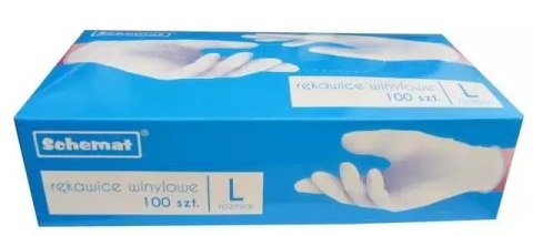 Rękawice jednorazowe gospodarcze winylowe L 100szt Rękawice jednorazowe gospodarcze winylowe L 100szt