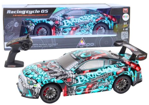 Duże auto sportowe R/C Graffiti 1:8 światło dźwięk Duże auto sportowe R/C Graffiti 1:8 światło dźwięk