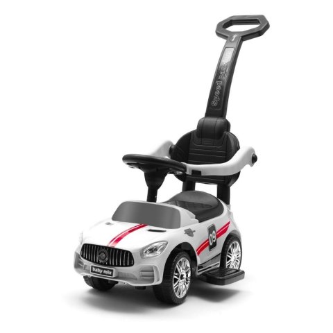 Jeździk dziecięcy z dźwiękiem i rączką Racer biały Jeździk dziecięcy z dźwiękiem i rączką Racer biały