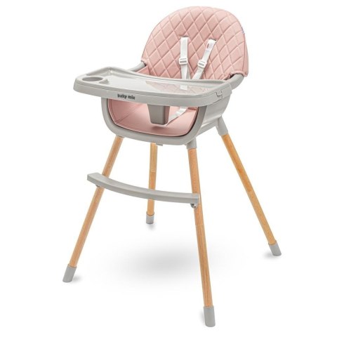 Krzesełko do karmienia Freja wooden dusty pink Krzesełko do karmienia Freja wooden dusty pink