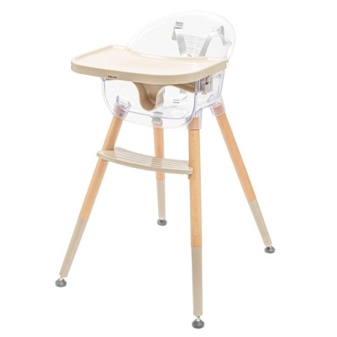 Krzesełko do karmienia Ingrid wooden beige Krzesełko do karmienia Ingrid wooden beige