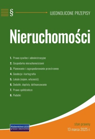 Nieruchomości - ujednolicone przepisy