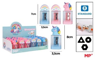 Temperówka z pojemnikiem - jednorożec/tęcza (24sz)
