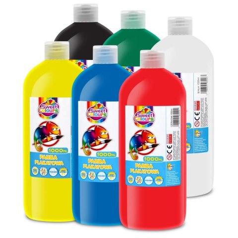 Farby plakatowe w butelkach 1000ml (6 kolorów) Farby plakatowe w butelkach 1000ml (6 kolorów)
