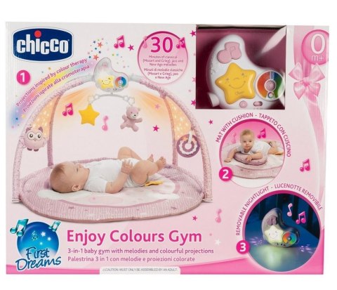 Mata dla niemowlaka 3w1 Enjoy Colors Gym różowa Mata dla niemowlaka 3w1 Enjoy Colors Gym różowa