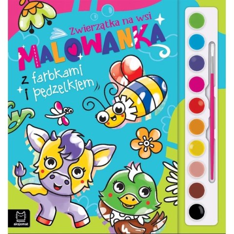 Kolorowanka z farbkami na wsi Kolorowanka z farbkami na wsi