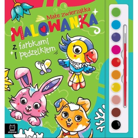 Kolorowanka z farbkami zwierz Kolorowanka z farbkami zwierz
