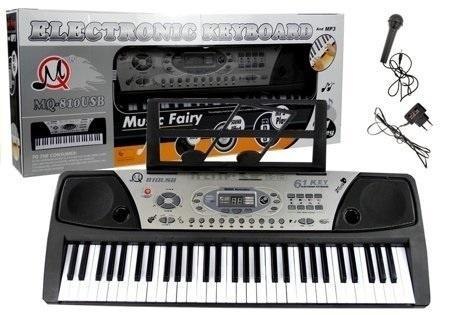 Organy keyboard + mikrofon zasilacz MQ-810 MP3 Organy keyboard + mikrofon zasilacz MQ-810 MP3