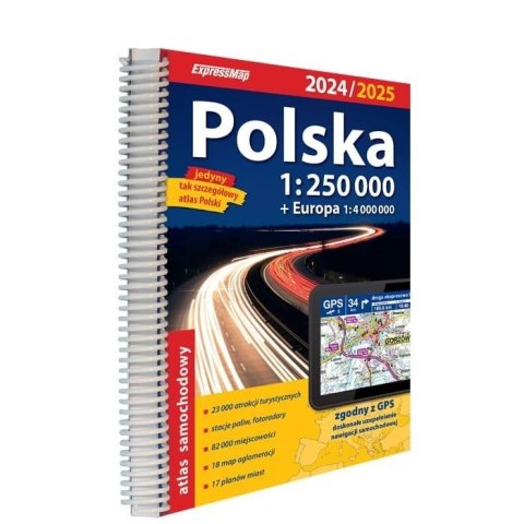 Atlas samochodowy Polska 1:250 000 Atlas samochodowy Polska 1:250 000