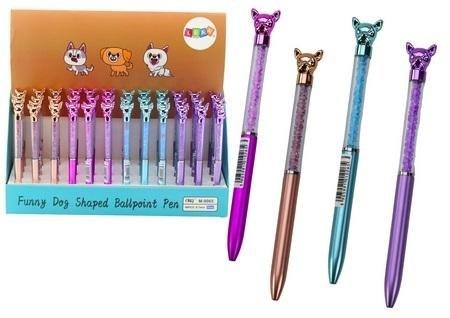 Długopis z diamentami Piesek 0,7mm nieb. (48szt) Długopis z diamentami Piesek 0,7mm nieb. (48szt)