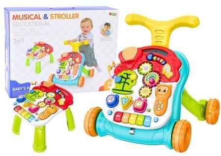 Chodzik pchacz stolik edukacyjny 2w1 Chodzik pchacz stolik edukacyjny 2w1