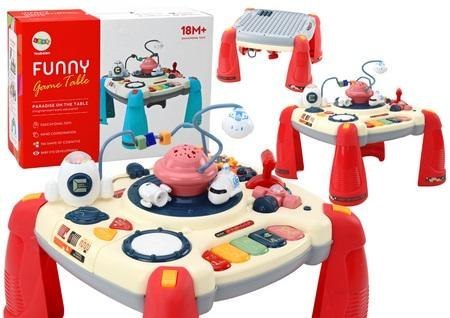 Stolik edukacyjny interaktywny pianinko czerwone Stolik edukacyjny interaktywny pianinko czerwone