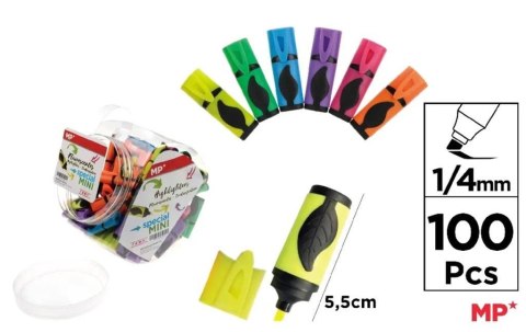 Zakreślacz fluorescencyjny Mini 6 kolorów (100szt) Zakreślacz fluorescencyjny Mini 6 kolorów (100szt)