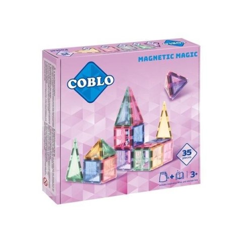 Magnetyczne klocki konstrukcyjne Pastel 35 el. Magnetyczne klocki konstrukcyjne Pastel 35 el.