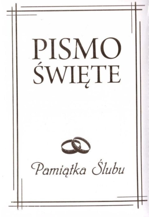 Pismo Święte w etui białe Pamiątka Ślubu Pismo Święte w etui białe Pamiątka Ślubu