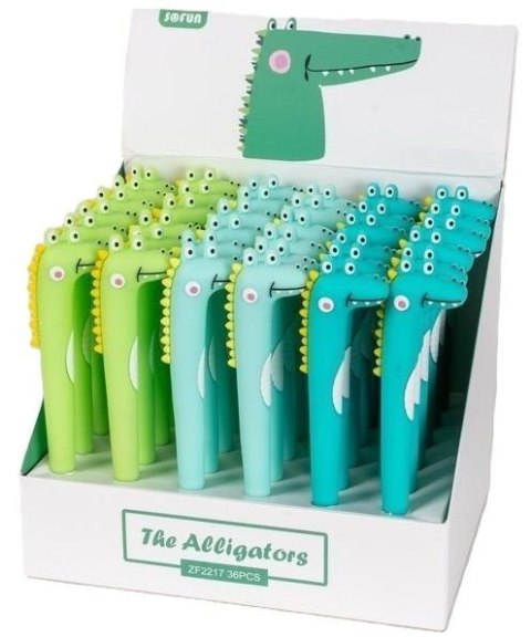 Długopis żelowy Silky Aligator MIX (36szt) Długopis żelowy Silky Aligator MIX (36szt)