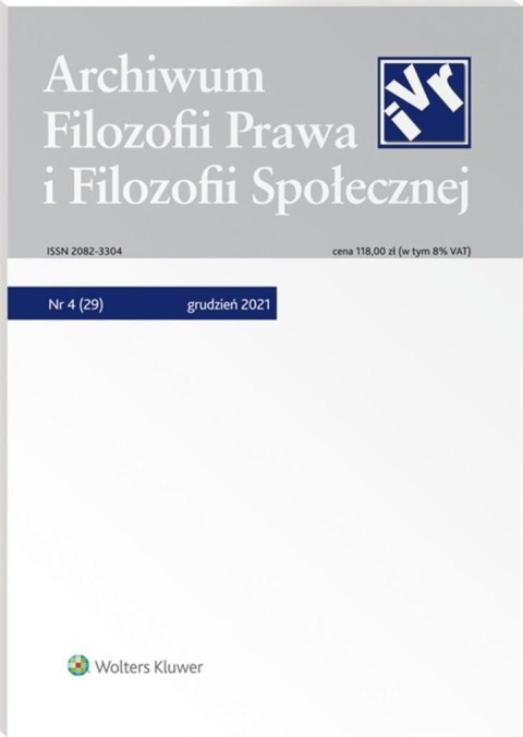 Archiwum Filozofii Prawa i Filozofii.. 4/2021 (29) Archiwum Filozofii Prawa i Filozofii.. 4/2021 (29)