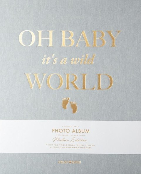 Fotoalbum Baby It's a Wild World. Szary Fotoalbum Baby It's a Wild World. Szary