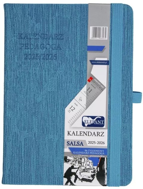 Kalendarz Pedagoga B6 2025-2026 Salsa, turkusowy Kalendarz Pedagoga B6 2025-2026 Salsa, turkusowy