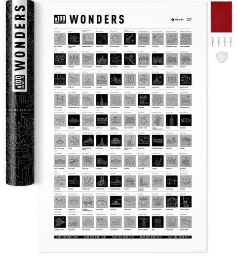 Mapa zdrapka - #100 Bucketlist Wonders Edition Mapa zdrapka - #100 Bucketlist Wonders Edition