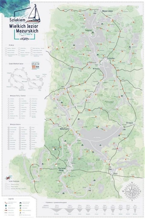 Mapa zdrapka - Mazury Mapa zdrapka - Mazury