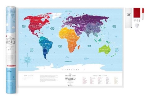 Mapa zdrapka - Travel Map Silver World Mapa zdrapka - Travel Map Silver World