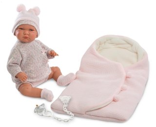 Lalka bobas w różowym beciku 42cm