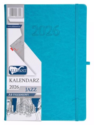 Jazz Kalendarz A4 tygodniowy turkusowy