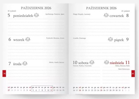 Kalendarz 2026 A7 tygodniowy Rock, turkusowy Kalendarz 2026 A7 tygodniowy Rock, turkusowy