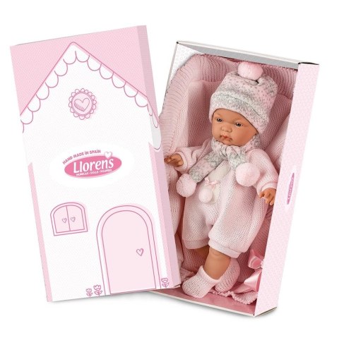 Lalka 38938 Joelle płacząca z róż. kocykiem 38cm Lalka 38938 Joelle płacząca z róż. kocykiem 38cm