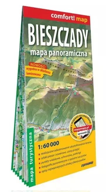 Comfort! map Bieszczady. Mapa panoramiczna Comfort! map Bieszczady. Mapa panoramiczna