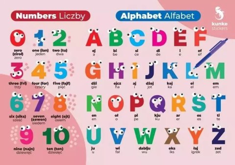 Fiszki do języka angielskiego Liczby, Alfabet 3szt Fiszki do języka angielskiego Liczby, Alfabet 3szt