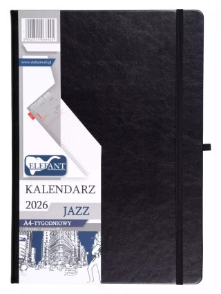 Jazz Kalendarz A4 tygodniowy czarny