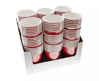 Kubki papierowe 250 ml, czerwone (6 sztuk)