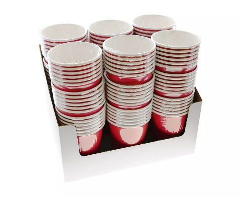 Kubki papierowe 250 ml, czerwone (6 sztuk) Kubki papierowe 250 ml, czerwone (6 sztuk)