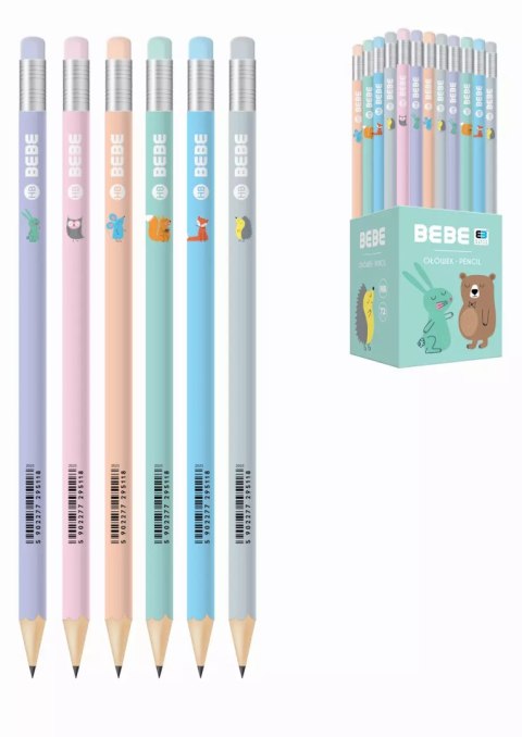 Ołówek Hb z Gumka B B Kids Pastel Int Wb A 72 Ołówek Hb z Gumka B B Kids Pastel Int Wb A 72