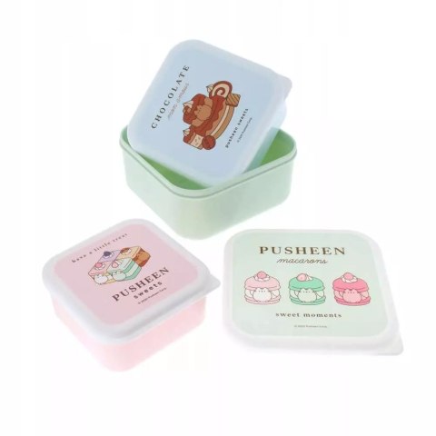 PUSHEEN SWEETS śniadaniówka, lunchbox pojemniki 3szt KAPITALNA