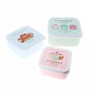 PUSHEEN SWEETS śniadaniówka, lunchbox pojemniki 3szt KAPITALNA
