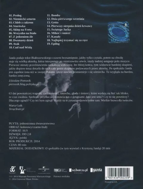 Pamiętnik z Powstania Warszawskiego. Miron Białoszewski, DVD Pamiętnik z Powstania Warszawskiego. Miron Białoszewski, DVD