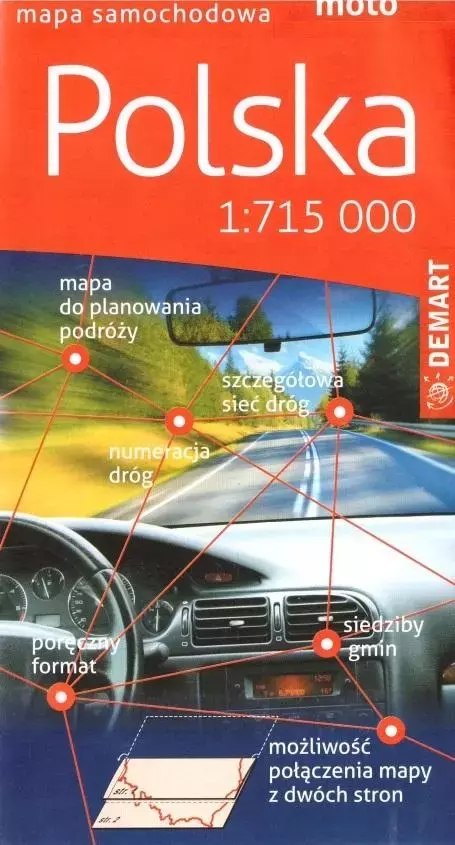 Polska - mapa samochodowa 1:715000 Polska - mapa samochodowa 1:715000
