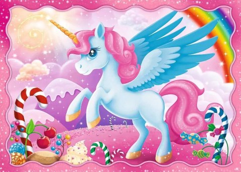 Puzzle 4w1. Jednorożce i magia Puzzle 4w1. Jednorożce i magia