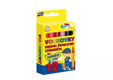 Kredki woskowe trójkątne Jumbo 12 kolorów Kredki woskowe trójkątne Jumbo 12 kolorów