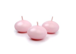 Świeca pływająca matowa różowy 4cm 50szt