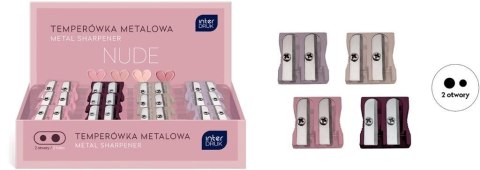 Temperówka podwójna metalowa Nude (24szt)