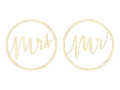 Zawieszki dekoracyjne Mr Mrs 38cm 2szt Zawieszki dekoracyjne Mr Mrs 38cm 2szt