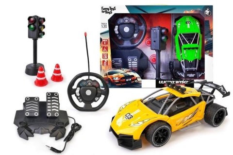 Auto R/C z kierownicą i pedałami mix Auto R/C z kierownicą i pedałami mix