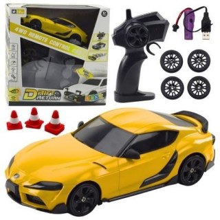 Auto Sportowe RC z wymiennymi kołami żółte